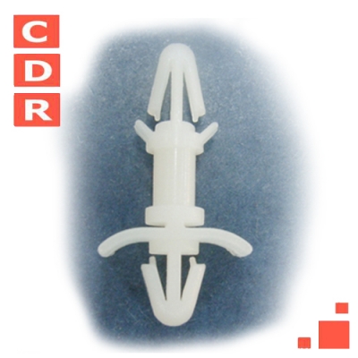 PLASTIC SPACER SCREW/NUT L=10MM WHITE NUT M/F DOUBLE THREAD SPACER