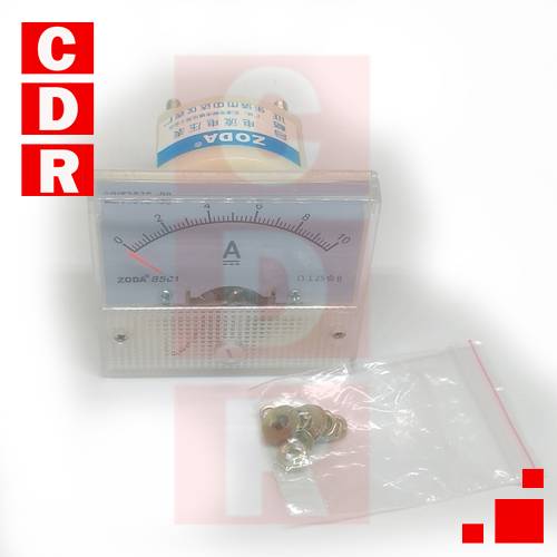 AMPERIMETRO PANEL 0-10AMP 85C1 56x64x61MM SHUNT INTERNO MARCA: ZODA
