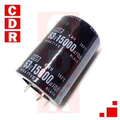 CAP. ELECTR. BLINDADO 15000UF 63V 35X46 SNAP-IN NIPPON CHEMI-CON