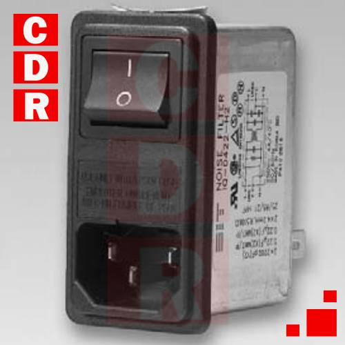 FILTRO DE LINEA 6A PANEL C/ PORTA FUSIBLE A TORNILLO 29X32X42 METALICO IR-0622H DIT