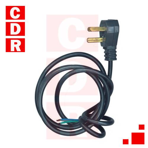 CABLE MONOBLOCK 3 PATAS SEC=0.75MM L=2.00MTS NEGRO