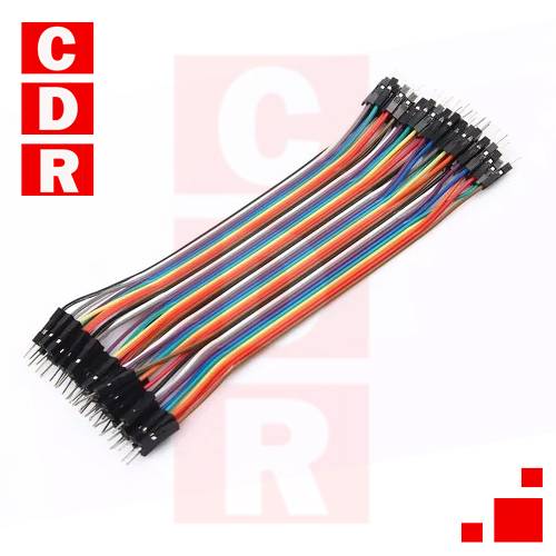 KIT 40 CABLES PARA PROTOBOARD MACHO MACHO 30CM ARDUINO