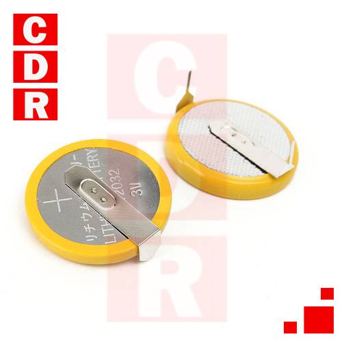 CR2032 PILA DE LITHIUM VBY2 3V C/PINES HORIZONTALES 2 TERMINALES