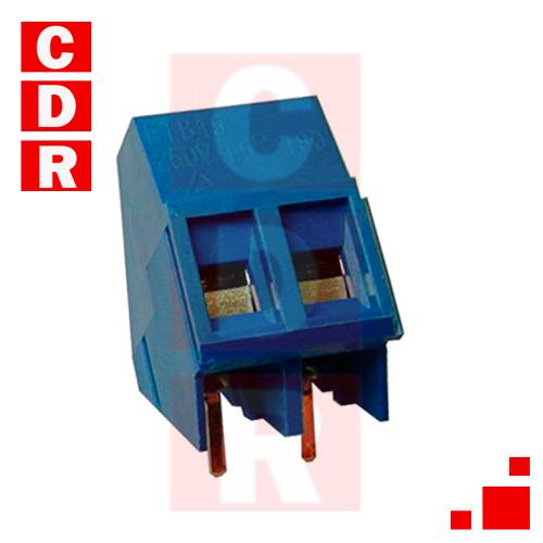 BORNERA APILABLE 2 POLOS 10A 300VAC APIL. 45º