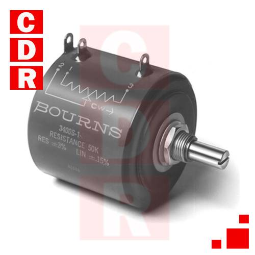 POTENCIOMETRO 2K OHM 5W WIREWOUND LINEAR 3400S-1-202L BOURNS