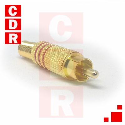 RCA PLUG DORADA - ROJO