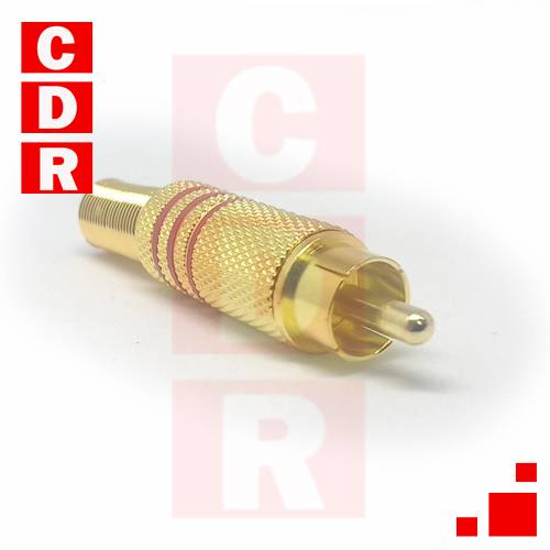 RCA PLUG DORADA - ROJO