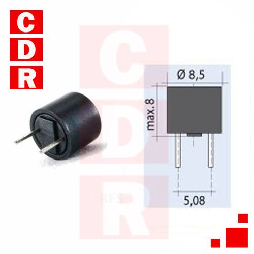 FUSIBLE SUBMINIATURA 0.125A 250V RAPIDO D:8,5MM H:8MM P: 5.08MM
