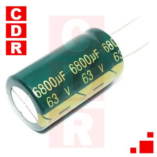 CAP. ELECTR. RADIAL 6800UF 63V 105º 22X40MM CHANGXIN LOW ESR