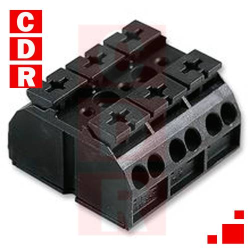 862-503 PANEL MOUNT BARRIER TERMINAL BLOCK, 2 ROW, 3 WAYS, 20 AWG, 12 AWG 32A