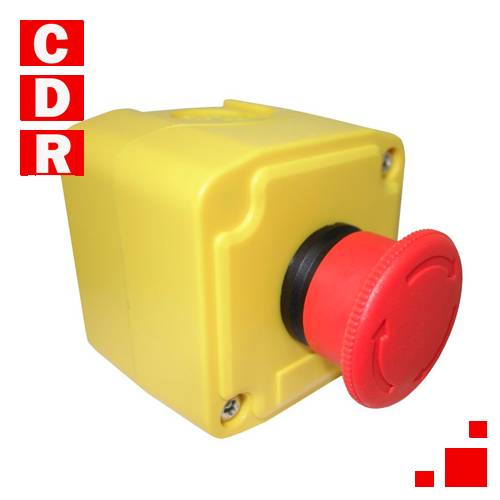 XAL-K174 YELLOW STATION - 1 RED MUSHROOM HEAD PUSHBUTTON D=40MM TURN TO RELEASE 1NCSCHNEIDER ELECTRIC
