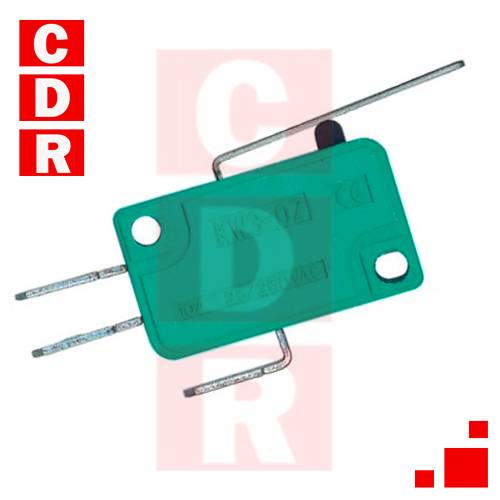 LLAVE MICROSWITCH 5A 250V P/CABLE LEVA CORTA 15MM