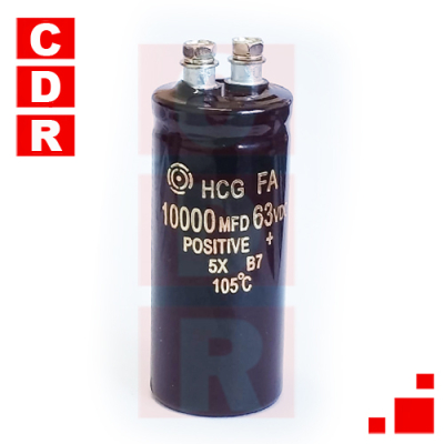 ELECTROLITICO CAPACITOR 10000UF 63V 36X82MM A TORNILLO MARCA HITACHI