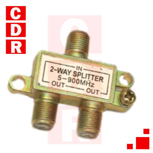 DERIVADOR 2 VIAS P/TV 5-900MHZ COMPLETO