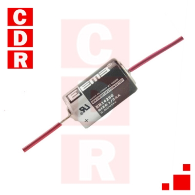 PILA DE LITIO 3.6V 1/2 AA C/TERMINALES ER-14250  MARCA: EEMB