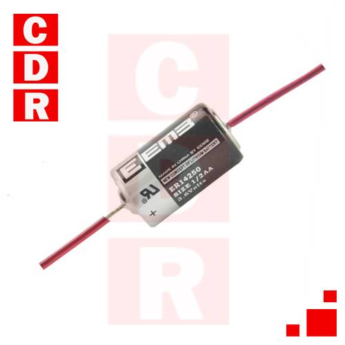 PILA DE LITIO 3.6V 1/2 AA C/TERMINALES ER-14250  MARCA: EEMB