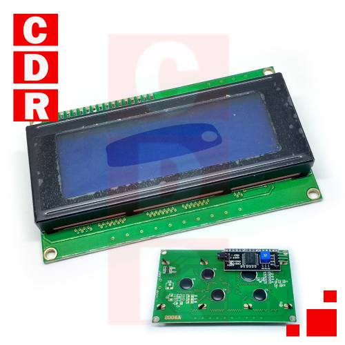 DISPLAY LCD (20X4) 2004A I2C BACKLIGHT BLUE ARDUINO 5V OEM