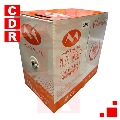 CABLE UTP CAT 6 X 305M GRIS MEGALITE