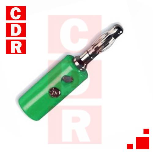 BANANA PLUG VERDE C/DERIV. C/TORNILLO
