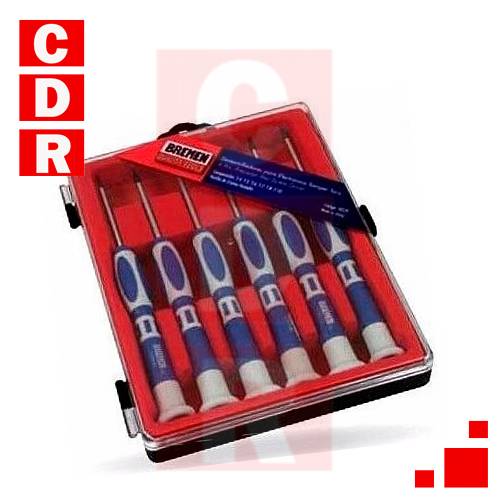 JUEGO DE 6 PIEZAS DESTORNILLADORES PERILLEROS 3 PLANOS 3 PHIlLIPS BREMEN