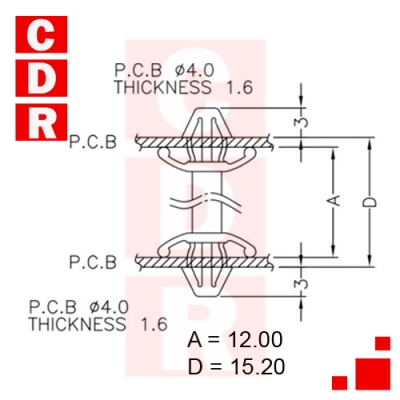 SEPARADOR LCB12 12MM FLECHA