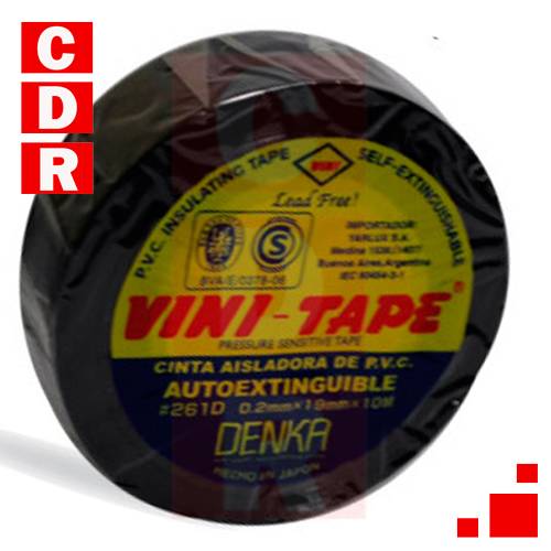 CINTA AISLADORA NEGRA 10MTS VINI-TAPE