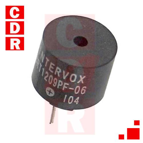 BUZZER BRT1209 PF-06 4-8V 85dB 2 PINES 2.4KHZ 80E