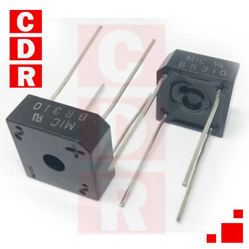 DIODO PUENTE RECTIFICADOR 3A 1000V T/MESA BR310