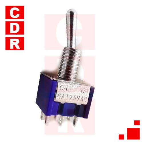 LLAVE PALANCA DOBLE INVERSORA ON-ON 6A 125V 6PIN