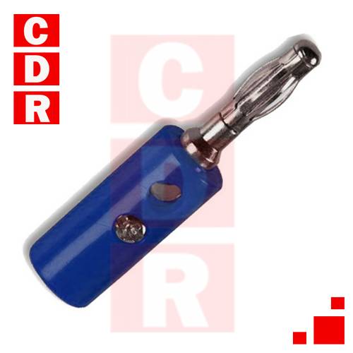 BANANA PLUG AZUL C/DERIV. C/TORNILLO