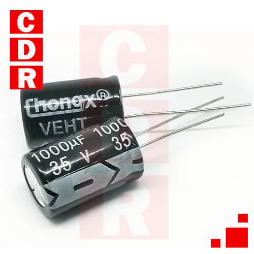 CAP. ELECTR. RADIAL 1000UF 35V 13X20 105º