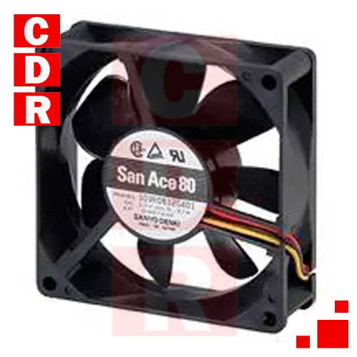 TURBINA 80X80X25MM 24VDC C/ TACOMETRO Y  RULEMAN SANYO DENKI