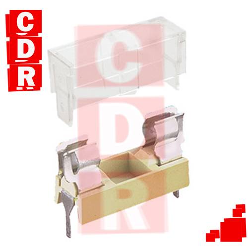 CQ-200CT PORTAFUSIBLE 250V 6.3A PARA FUSIBLE 20X5MM MONTAJE EN PCB TH CONQUER