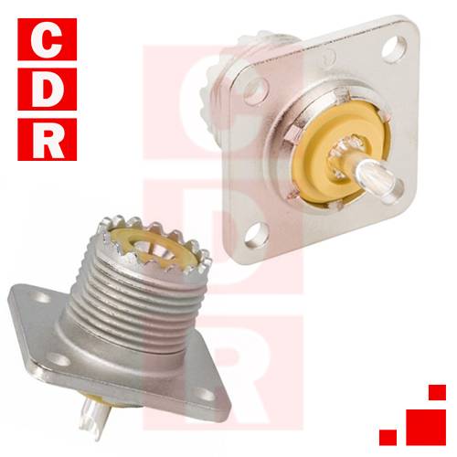 UHF 83-1R-RFX HEMBRA BASE CUADRADA 4 AGUJEROS AMPHENOL