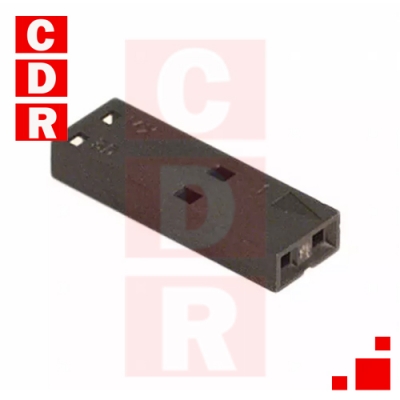 50-57-9002 2 POSITION RECTANGULAR HOUSING CONNECTOR RECEPTACLE BLACK 0.100