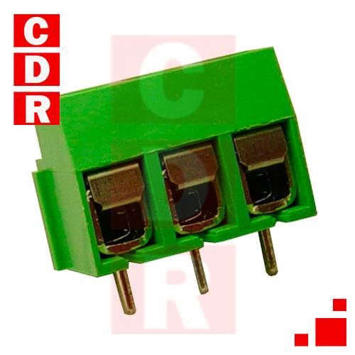 BORNERA APILABLE 3 POLOS 8A 300VAC VERDE