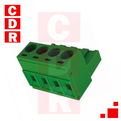 BORNERA ENCHUFABLE 4 POLOS 20A 320V HEMBRA CABLE P:5MM