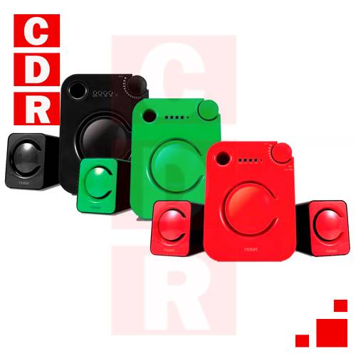 PARLANTE ML-820 ROJO (ML-820R) NOGANETSTEREO 2.1/ BLUETOOTH/ 11W RMS/ WOOFER/ USB/ PLUG 3.5MM/ MICRO SD/ RADIO FM/ CONTROL DE VOLUMEN/ CONTROL REMOTO/ PC-NOTEBO