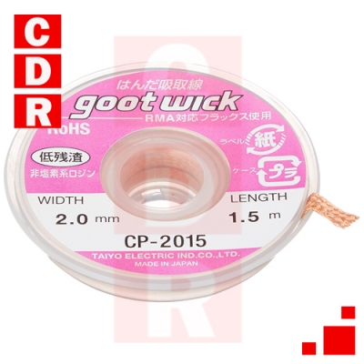 MALLA DESOLDANTE 2MM 1.5MTS CP-2015 GOOT