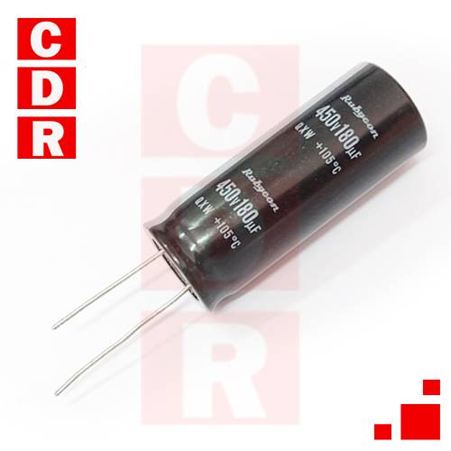 CAP. ELECTR. RADIAL 180UF 450V 18X45MM RUBYCON