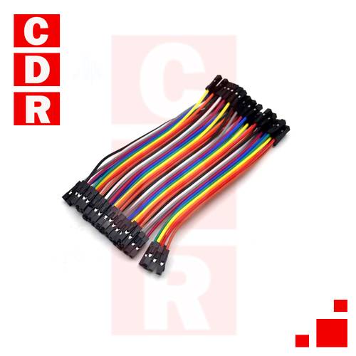 KIT 40 CABLES PARA PROTOBOARD HEMBRA HEMBRA 10CM ARDUINO