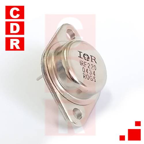 IRF220 5A 200V 40W N-CHANNEL POWER MOSFET TRANSISTOR TO-204AA CASE IR