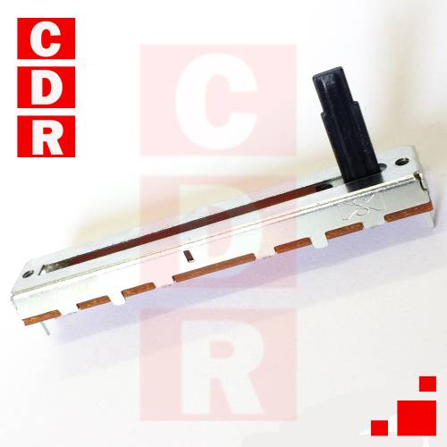 POTENCIOMETRO DESLIZABLE LOGARITMICO 88MM LARGO TOTAL, 72MM DE CURSO, 1.5MM DE PALA STEREO OEM