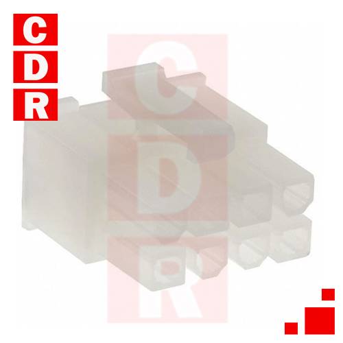 39-01-2080 MINI-FIT JR. RECEPTACLE HOUSING DUAL ROW 8 CIRCUITS (2X4) OEM