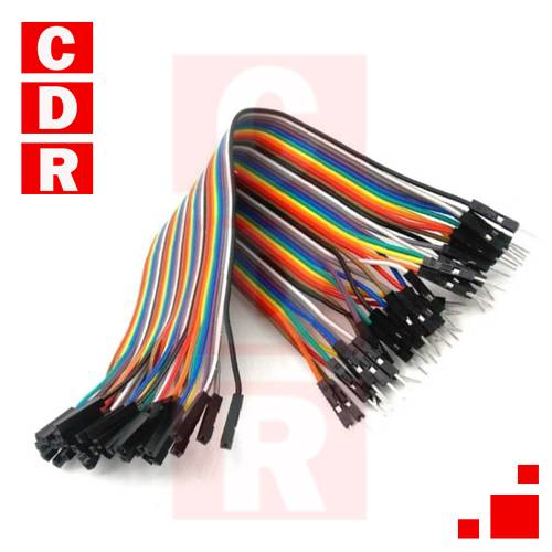 PACK 40 CABLES HEMBRA MACHO 20CM DUPONT ARDUINO