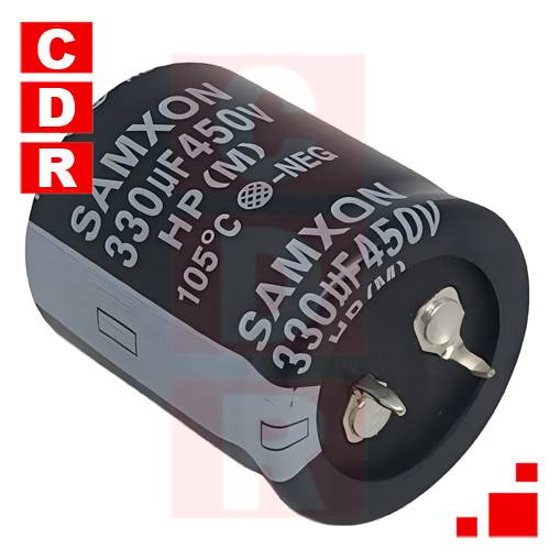 CAP. ELECTROLÍTICO RADIAL 330UF 450V 30X37MM SAMXON