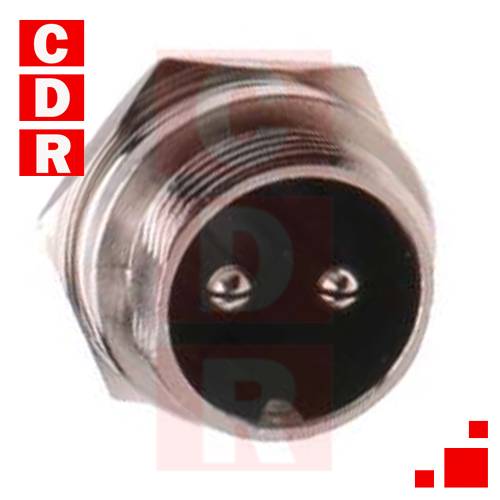 CONECTOR DE MICROFONO BC 2P MACHO/CHASIS
