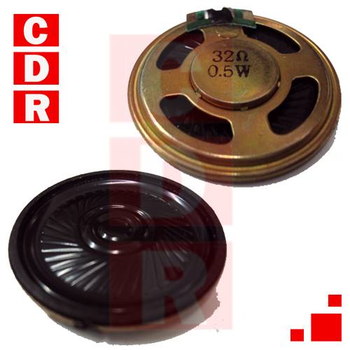 PARLANTE D=40MM 32 OHMS 0.5W ALNICO CHATO CIRCULAR