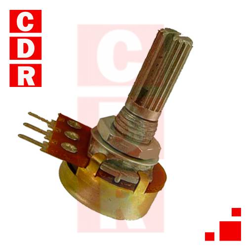 POTENCIOMETRO CARBÓN LINEAL MIGNON 16MM 10K EJE CORTO (8MM)