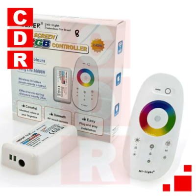 CONTROLADORA RGB TOUCH TÀCTIL RADIOFRECUENCIA RF 18A 12V / 24V CORRIENTE DE SALIDA 6A DISTANCIA MAXIMA 30 MTS